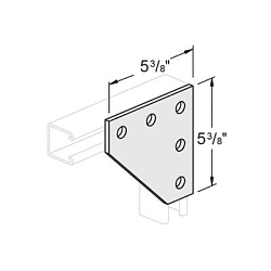 G-STRUT G2191 FLAT CORNER GUSSET PLATE 5 HO