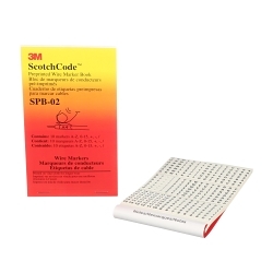 3M SPB-02 PRE-PRINTED WIRE MARKER BOOK BLACK P