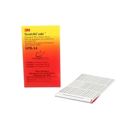 3M SPB-14 PRE-PRINTED WIRE MARKER BOOK BLACK P