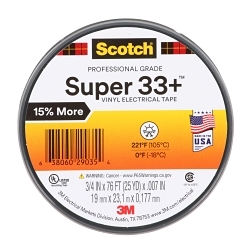 3M 33+SUPER-3/4X76FT SCOTCH SUPER 33+ VINYL E