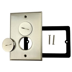ALLIED FB-2NCVR FLOOR BOX DUPLEX  NICKEL COVER