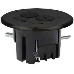 ALLIED FB-4DB FLOOR BOX ROUND DUPLEX LOW VOLTAGE