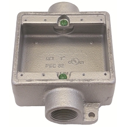 ALLIED-FTTGS FSC12KON 1/ 2-IN FS DOUBLE GANG DOUBLE HUB DEVICE BOX SHALLO