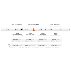 AME-LIGHT STL-WH STD GRA DE TRULUX24V4000K 16.4-FT RL W/3 TL-CONKITS: Y