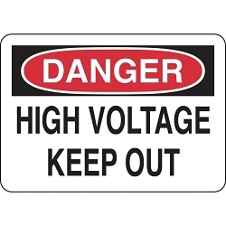 BRADY 84082 B302 3.5X5 RED/BLK/WHT HIGH VOLTAGE