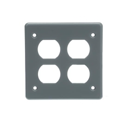 CARLON E98DGDR 2-G DBL DPLX RCPT BX CVR GRY