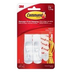 3M 17001ES COMMAND MEDIUM UTILITY HOOKS