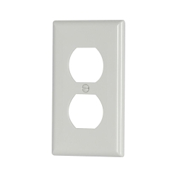 EAGLE 5132W WALLPLATE 1G DUPLEX RECP NYLON STD