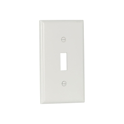 EAGLE 5134W WALLPLATE 1G TOGGLE NYLON STD WH