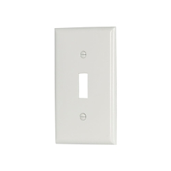 EAGLE 5134W WALLPLATE 1G TOGGLE NYLON STD WH