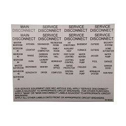 C-H CHBL PRE-PRINTED CIRCUIT LABELS