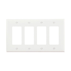 EAGLE PJ264W WALLPLATE 4G DECORATOR POLY MID WH