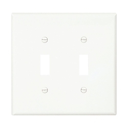EAGLE PJ2W WALLPLATE 2G TOGGLE POLY MID WH