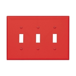 EAGLE PJ3RD WALLPLATE 3G TOGGLE POLY MID RD