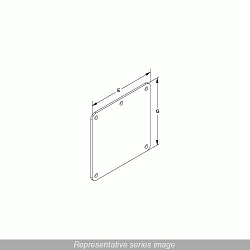 HAMMOND 1485CH N12 WIREW AY COVER PLATE - FITS 4 X 4 - STEEL/GRAY