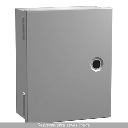 HAMMOND N1J1086 N1 ENCLO SURE W/PANEL - 10 X 8 X 6 - STEEL/GRAY