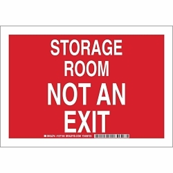 BRADY 127099 B401 7X10 WHT/RED STORAGE ROOM NOT