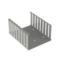 PANDUIT G6X4LG6 SLOTTED DUCT PVC 6X4X6-FT LGRY