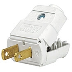 LEV 101-WP WH PLUG DEAD FRONT 2PO 2WI