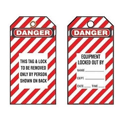 PANDUIT PVT-98 PLASTIC TAG DANGER THIS TAG & LO