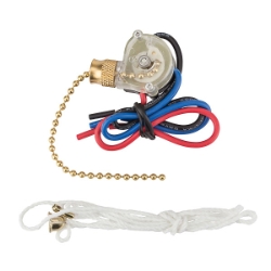 NSI 75110CW PULL CHAIN W/CORD SP3T 6 AMPS 3-WAU