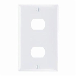 P&S K2-W PLATE PLST DES HORZ 2DEV 1G W/LINE W