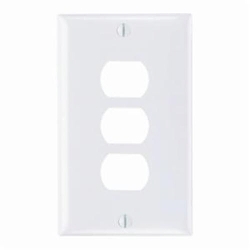 P&S K3-W PLATE PLST DES HORZ 3DEV 1G W/LINE W