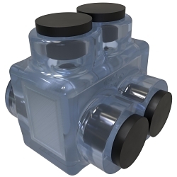 ILSCO ECTD-2-1/0 CLEAR INS MECH T 1/0-14 UL CSA