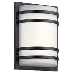 KICHLER 11320BKTLED OUTDOOR WALL 1LT LED TEX