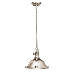 KICHLER 2665PN PENDANT 1LT POLISHED NICKEL
