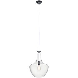 KICHLER 42046BK PENDANT 1LT BLK