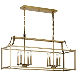 KICHLER 42497NBR LINEAR CHANDELIER 8LT NATURAL B