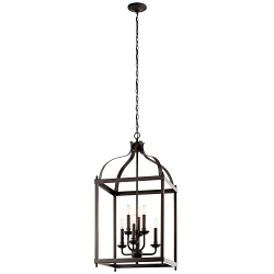 KICHLER 42568OZ FOYER CHANDELIER 6LT OLDE BRON