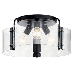 KICHLER 42955BK SEMI FLUSH 3LT BLK