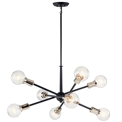 KICHLER 43118BK CHANDELIER 8LT BLACK