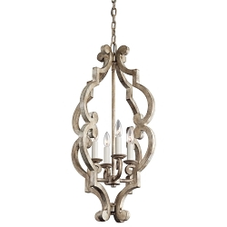 KICHLER 43255DAW LARGE FOYER PENDANT 4LT DISTRE