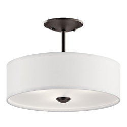 KICHLER 43675OZ SEMI FLUSH 3LT OLDE BRZ