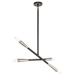 KICHLER 43794BK CHANDELIER 4LT BLK