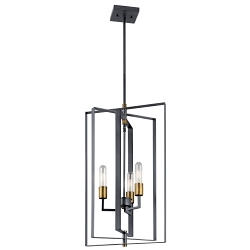KICHLER 43983BK FOYER PENDANT 3LT BLACK