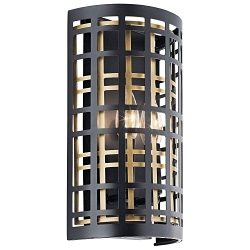 KICHLER 44079BK WALL SCONCE 2LT BLACK