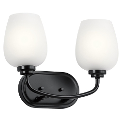 KICHLER 45128BK BATH 2LT BLACK