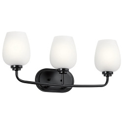 KICHLER 45129BK BATH 3LT BLACK