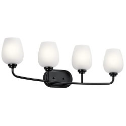 KICHLER 45130BK BATH 4LT BLACK