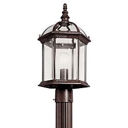 KICHLER 49187TZ OUTDOOR POST MT 1LT TANNERY BRON