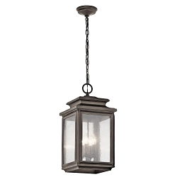KICHLER 49505OZ OUTDOOR PENDANT 4LT OLDE BRONZE