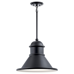 KICHLER 49777BK OUTDOOR PENDANT 1LT BLACK