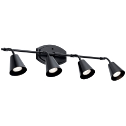 KICHLER 52129BK RAIL LIGHT 4LT BLACK