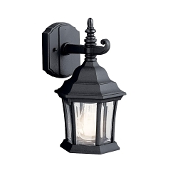 KICHLER 9788BK OUTDOOR WALL 1LT BLK