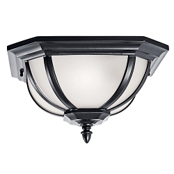 KICHLER 9848BK OUTDOOR CEILING 2LT BLACK