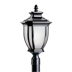 KICHLER 9938BK OUTDOOR POST MT 1LT BLK